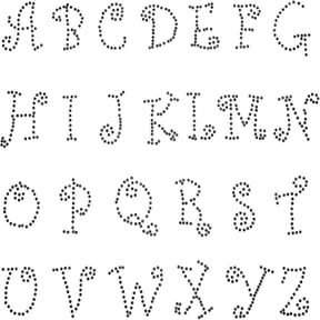2 Sheets 19x25.5cm Alphabet Letters from A-Z Hotfix Transfer Rhinestone Iron on Patches for Clothing DIY Projects Shoes Garments