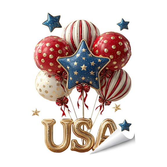 2 Sheets 250th Anniversary Patriotic Stickers, Weatherproof Vinyl Independence Day Decals, Removable PVC Sticker Pack for Indoor Outdoor Window Wall Party Decor