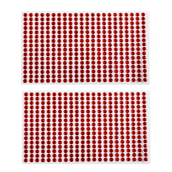 2 Sheets Acrylic Rhinestone Decals Shiny Self Adhesive Mini Phone Car Acrylic Scrapbooking Stickers for Home