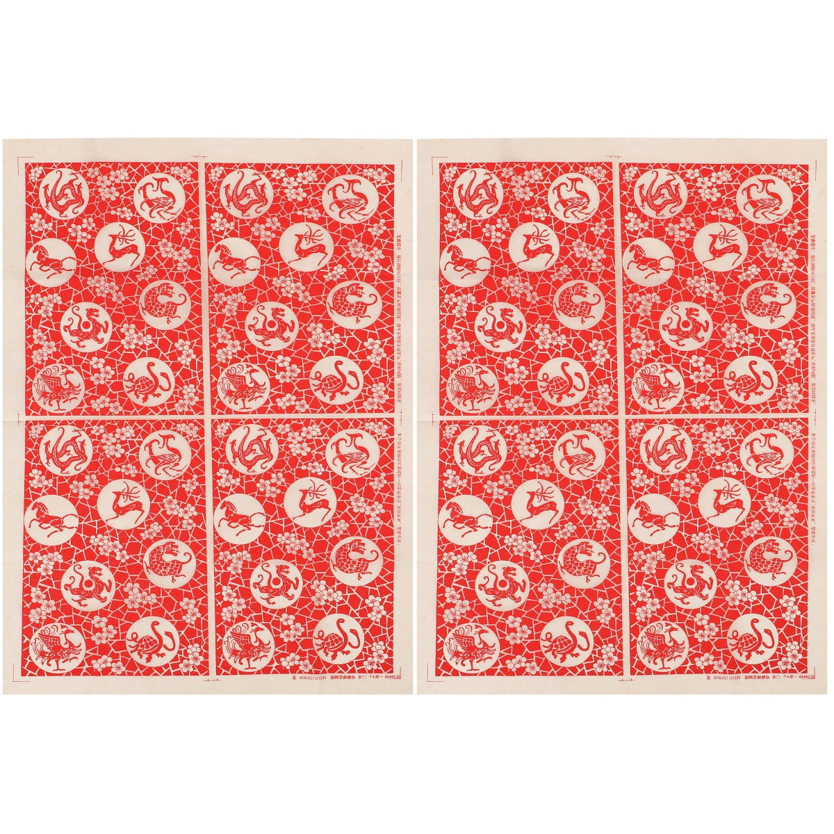 2 Sheets Ceramic Decals Transfer Paper Chic Transfer Decal Redt Flower