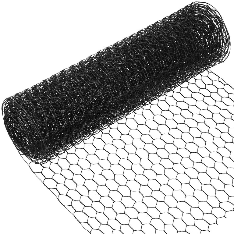 2 Sheets Chicken Wire Net for Craft Work, Galvanized Hexagonal Wire Mesh  (Black,13.7 x 40 Inches) 