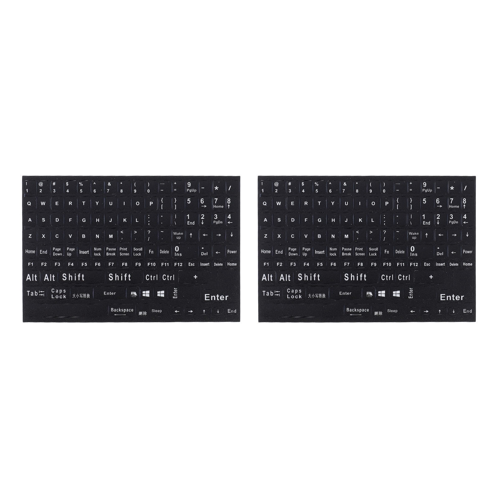 2 Sheets Computer Laptop Keyboard Stickers Notebook English Keyboard