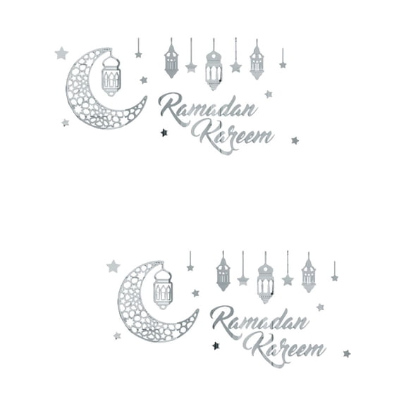 SOPOTUTU Star Wall Stickers Acrylic Decals for Ramadan and Eid Festival, Home and Party Decoration, Indoor Use