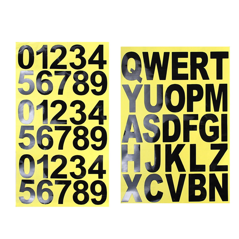 2 Sheets English Letter Stickers Motorcycle Decorative Stickers Moto