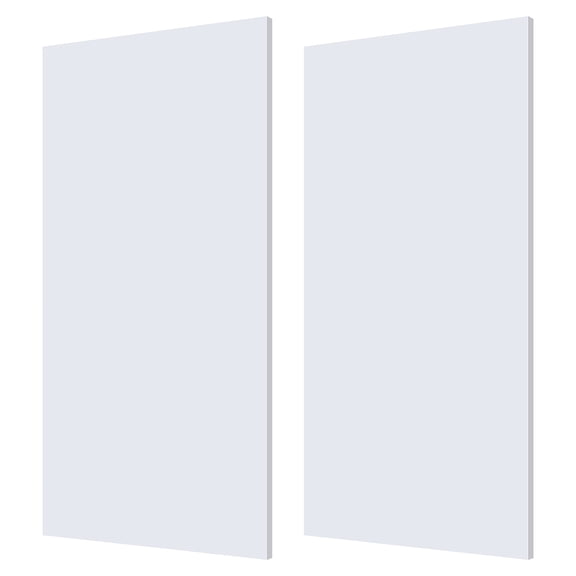 2 Sheets HDPE Plastic Sheets Rectangle White 30.5x15.3x0.6cm