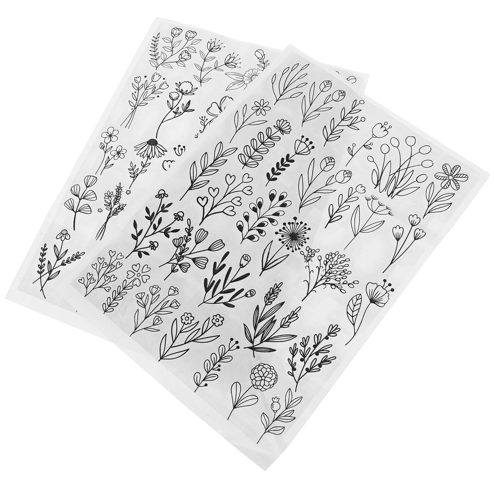 2 Sheets Hand Embroidery Dissolvable Stabilizer Stencil Geometry Water