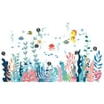 2 Sheets Large Under The Sea Wall Decals Ocean Creature Sea Life Stickers Removable Seaweed Sea
