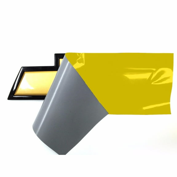 2 Sheets Long Lasting Vinyl for DIY Chevy Emblem Overlay Bright Yellow