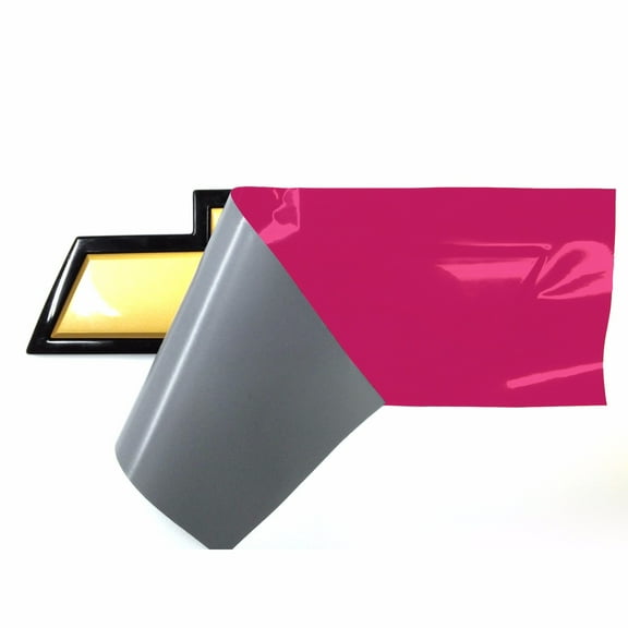 2 Sheets Long Lasting Vinyl for DIY Chevy Emblem Overlay Fuchsia Pink