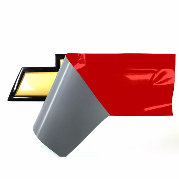 2 Sheets Long Lasting Vinyl for DIY Chevy Emblem Overlay Red