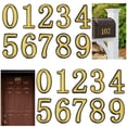 thumbnail image 1 of 2 Sheets Mailbox Numbers for Outside, 2in 0-9 Gold House Numbers for Mailbox 3D Self-Adhesive Mailbox Numbers Door Address Numbers Stickers for Mailbox Apartment House Room Office Trash Bins (Gold), 1 of 8