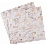 2 Sheets Mother of Pearl Peel and Stick Backsplash Mosaic Shell Renter Friendly Backsplash Self Stick Paper Wall Tiles for Kitchen Bathroom Bedroom Wall Art Decor 11.8inch30cm DIY