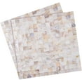 thumbnail image 1 of 2 Sheets Mother of Pearl Peel and Stick Backsplash Mosaic Shell Renter Friendly Backsplash Self Stick Paper Wall Tiles, 1 of 7
