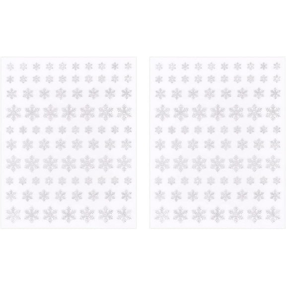 2 Sheets Snowflake Face Stickers White Snowflake Temporary Face Stickers for DIY Women Self Adhesive Makeup Stickers for DIY Winter Decorations Christmas Decorations