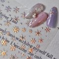 thumbnail image 1 of 2 Sheets Snowflake Nail Art Stickers Laser Christmas Snowflake Nail Stickers Winter Snowflake Shiny Rhinestone 5D Embossed Nail Decals Xmas Nail Art Decoration Supplies for Women, 1 of 8