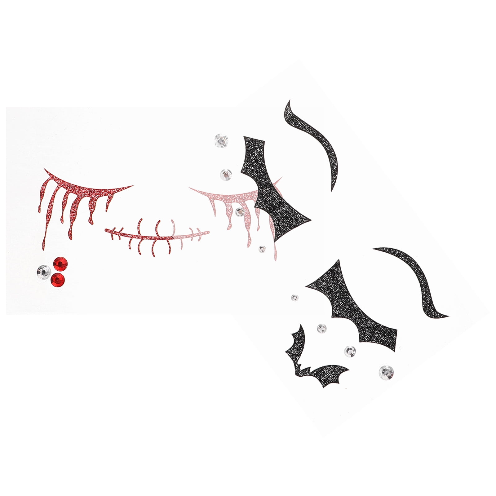 2 Sheets Stickers Halloween Sticker DIY Face Sticker DIY Decoration
