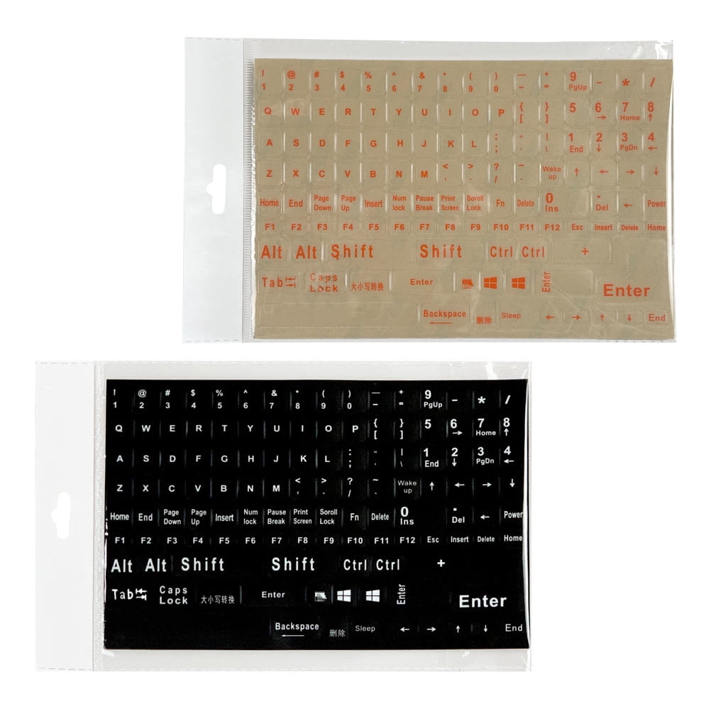 2 Sheets Universal English Keyboard Stickers Laptop Keyboard Letters