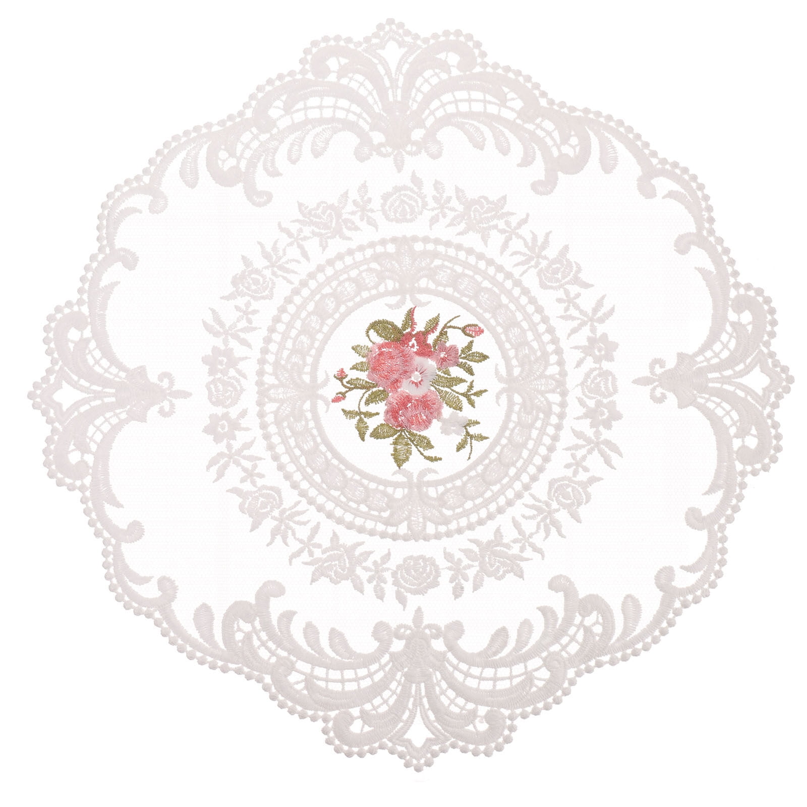 2 Sheets of Lace Place Mat Retro Table Mats Dining Table Cloth Cup