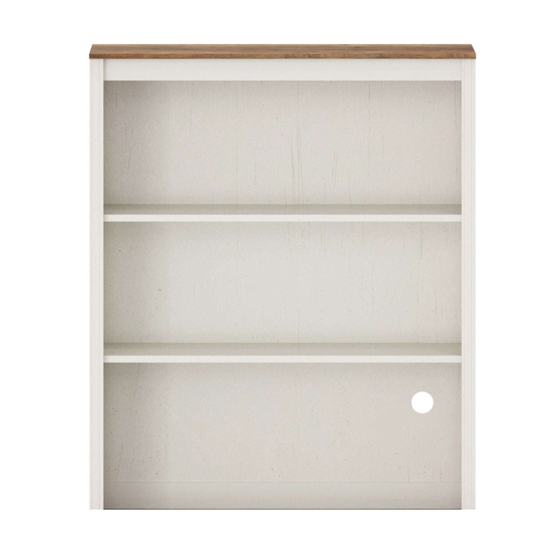 2-Shelf Bookcase, Bookshelf with Open Storage Shelves, No Cabinet, White