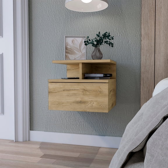 2 Shelf Floating Nightstand In Bedroom - For Storage Needs Functional And Stylish Design