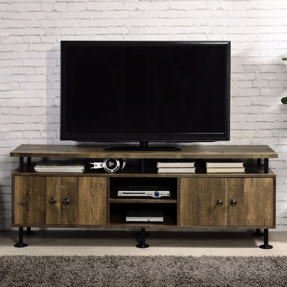 2-Shelf Industrial TV Stand / 60-Inch Max TV Size, Storage Solutions
