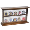 thumbnail image 1 of 2 Shelves Military Challenge Coin Curio Stand Rack, 1 of 4