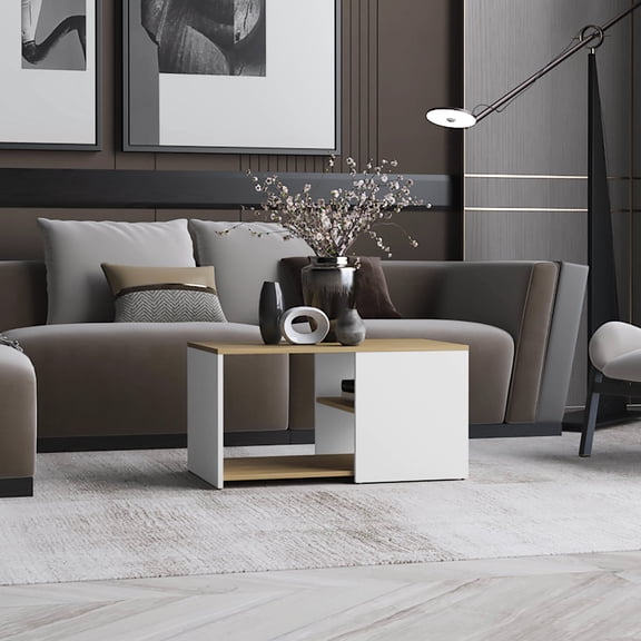 2 Shelves, Solid Wood+MDF - Perfect for Magazine Storage - Minimalist Homes - Keeps Things Accessible