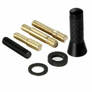 2" Short Car Roof Antenna Radio Extension Screw-On Small Mini Carbon Fiber Black