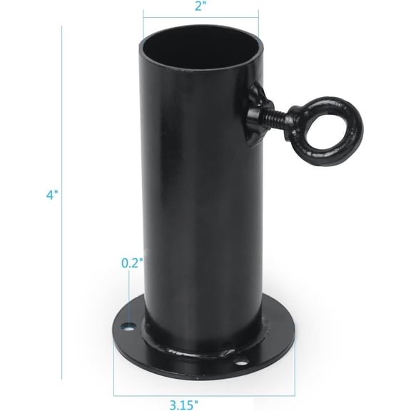 2" Short Foot Pad - Base Plate Fitting for Golf Baseball Batting Cage Tent Canopy (Pack of 8)