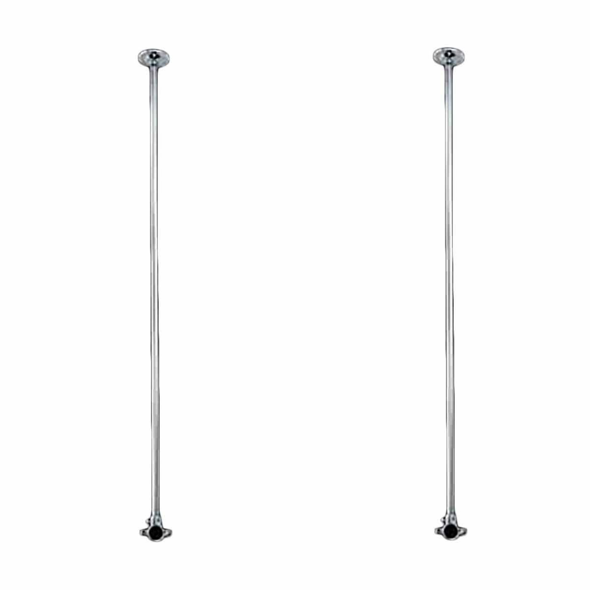 2 Shower Surround Chrome Ceiling Brace Only 38" Renovator's Supply