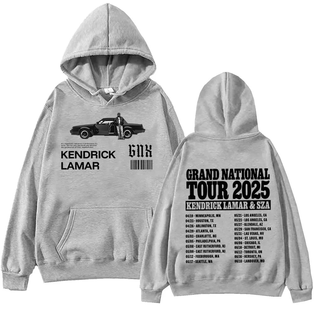 2 Side Kendrick Lamar & SZA Tour 2025 Hoodie Hip Hop Pullover Tops