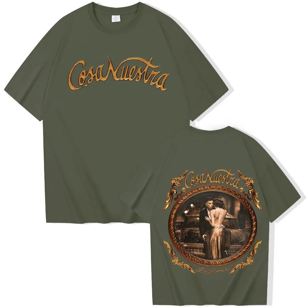 2 Side Rauw Alejandro Coca Nuestra 2025 TShirts, ONeck Short Sleeve