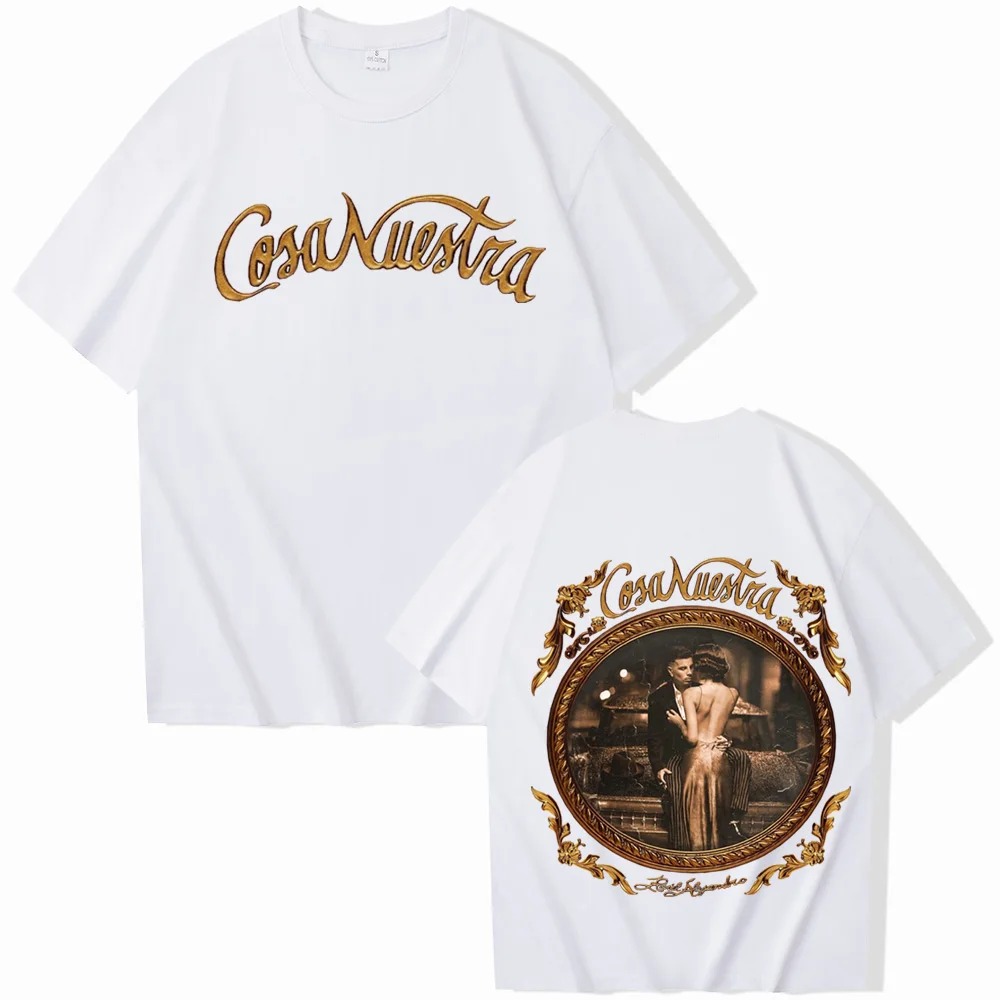 2 Side Rauw Alejandro Coca Nuestra 2025 TShirts, ONeck Short Sleeve