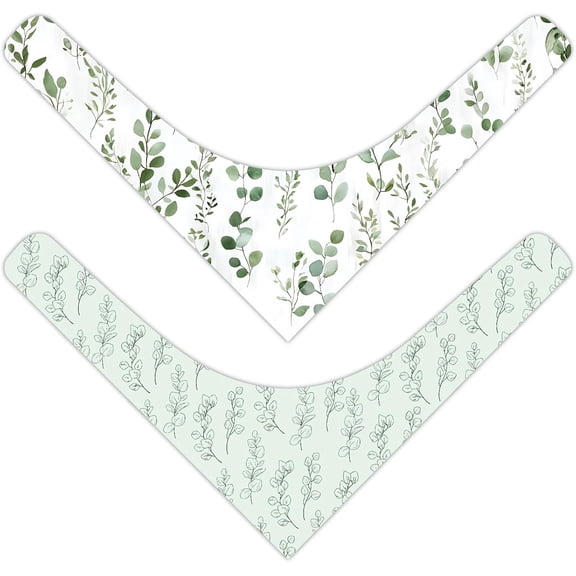 2 Sided 2Pcs Boho Eucalyptus Dog anas Spring Leaf Pet ana Triangle Scarf for Medium Large Dogs Reversible Cat Kerchief Adjustable Cats Bib Accessory Pets Birthday Party Outfit Decor DIY