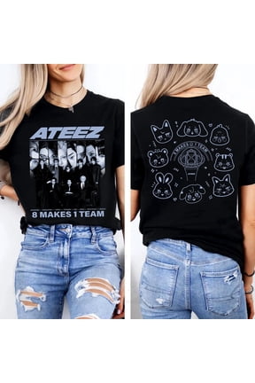 2 Sided Aniteez Graphics T-Shirt, Ateez Golden Hour Part 4 Unisex Tee