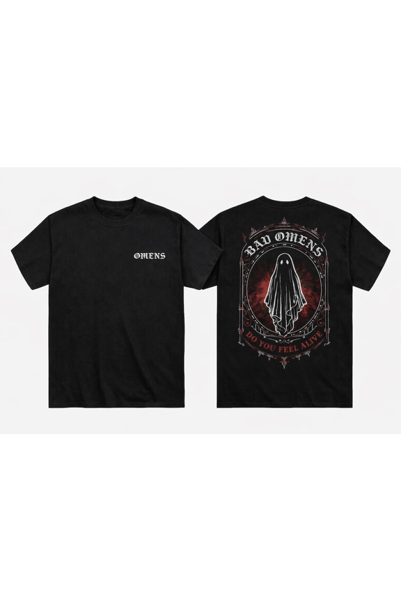 2 Sided B-O Modern Metalcore Band Graphic T-Shirt, Alternative Metal Dark Unisex Tee, WE 01