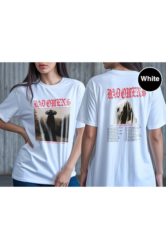 2 Sided B-O Modern Metalcore Band Graphic T-Shirt, Alternative Metal Dark Unisex Tee, WE02