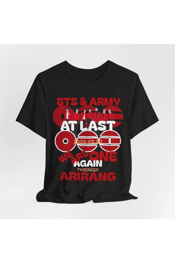 2 Sided Btts Comeback 2026 Graphic T-Shirt, Music Theme Short Sleeve Tee, WE01
