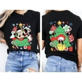 thumbnail image 1 of 2-Sided Disney Mickey Mouse Christmas Tree Lights T-Shirt, Mickey's Very Merry Christmas Party Shirt, Holiday Matching Tee, 1 of 5