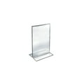thumbnail image 1 of 2-Sided Double-Foot Acrylic Sign Holder (Vertical - 7"w x 11" high), 1 of 3