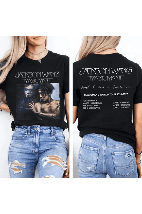 2 Sided Jackson Wang Magicman 2 World Tour 2026 Unisex T-Shirt, 100 Ways Kpop Graphic Tee