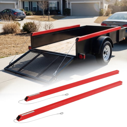 2-Sided Lift Assist System for Utility Trailer Tailgate & Ramp, Heavy Duty Spring Loaded, Fits Most Open Trailers with 12" to 24" Side Rails & 4' to 6' Gates, 400 lbs Capacity