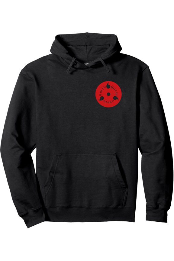 2 Sided Naruto Shippuden Front and Back Sasuke Sharingan Anime Pullover Hoodie