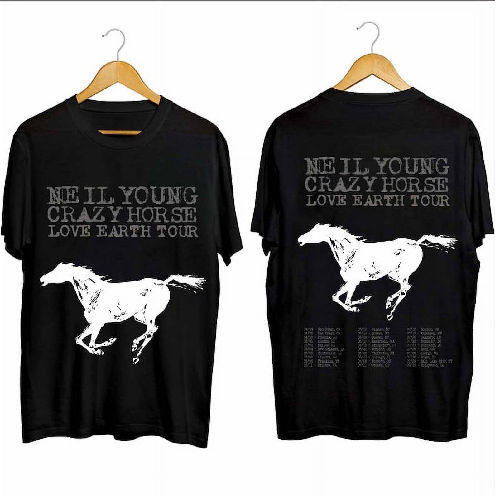 2 Sided Neil Young and Crazy Horse 2024 Tour Unisex Shirts, Neil Young