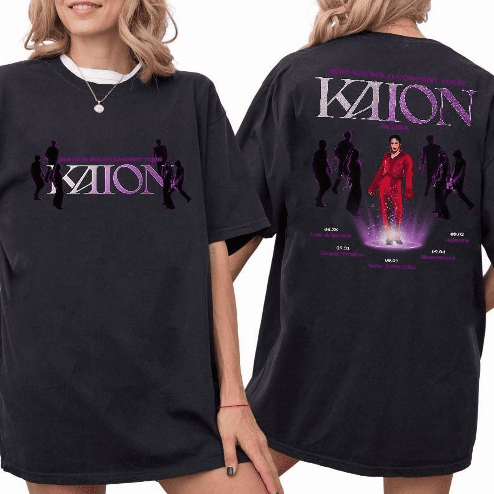 2 Sided Retro Kai EXO KAION Tour 2025 in US T-Shirt, Kai
