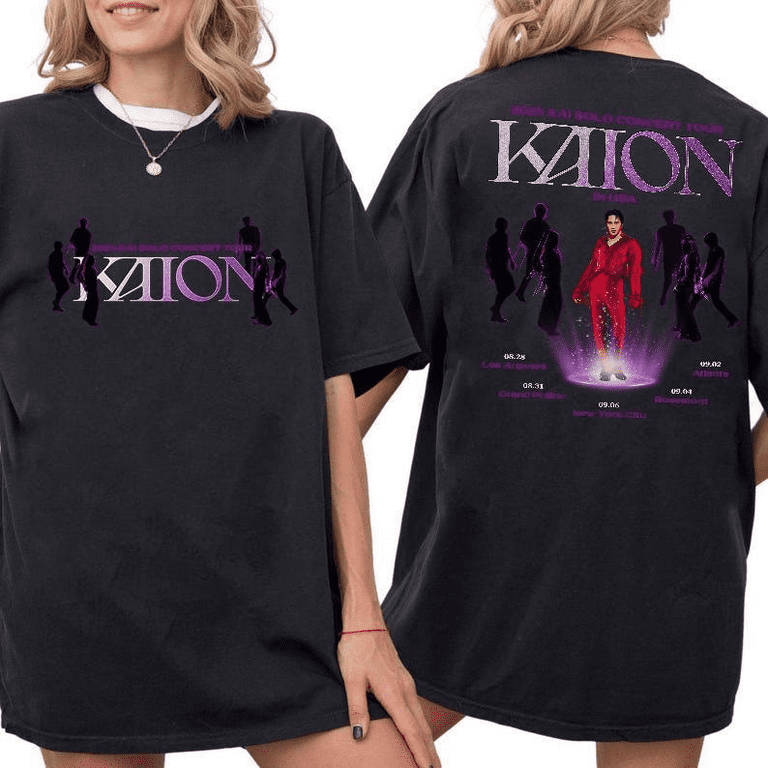 2 Sided Retro Kai EXO KAION Tour 2025 in US T-Shirt, Kai