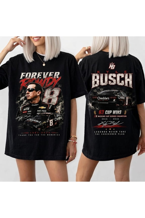 2 Sided Retro Stock Car Racing T-Shirt Vintage Motorsport Graphic Tee, MHS01