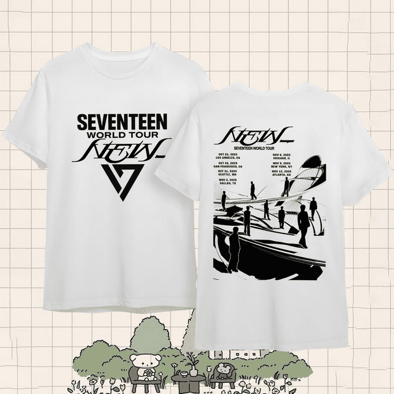 2 Sided Seventeen World Tour New in US T-Shirt, Seventeen Kpop