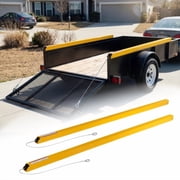 2-Sided Tailgate Lift Assist System for Open Utility Trailers   Heavy Duty Ramp & Gate Lift, Fits 12-24in Side Rails & 4-6ft Tailgates, Easy Installation, Yellow Powder Coat