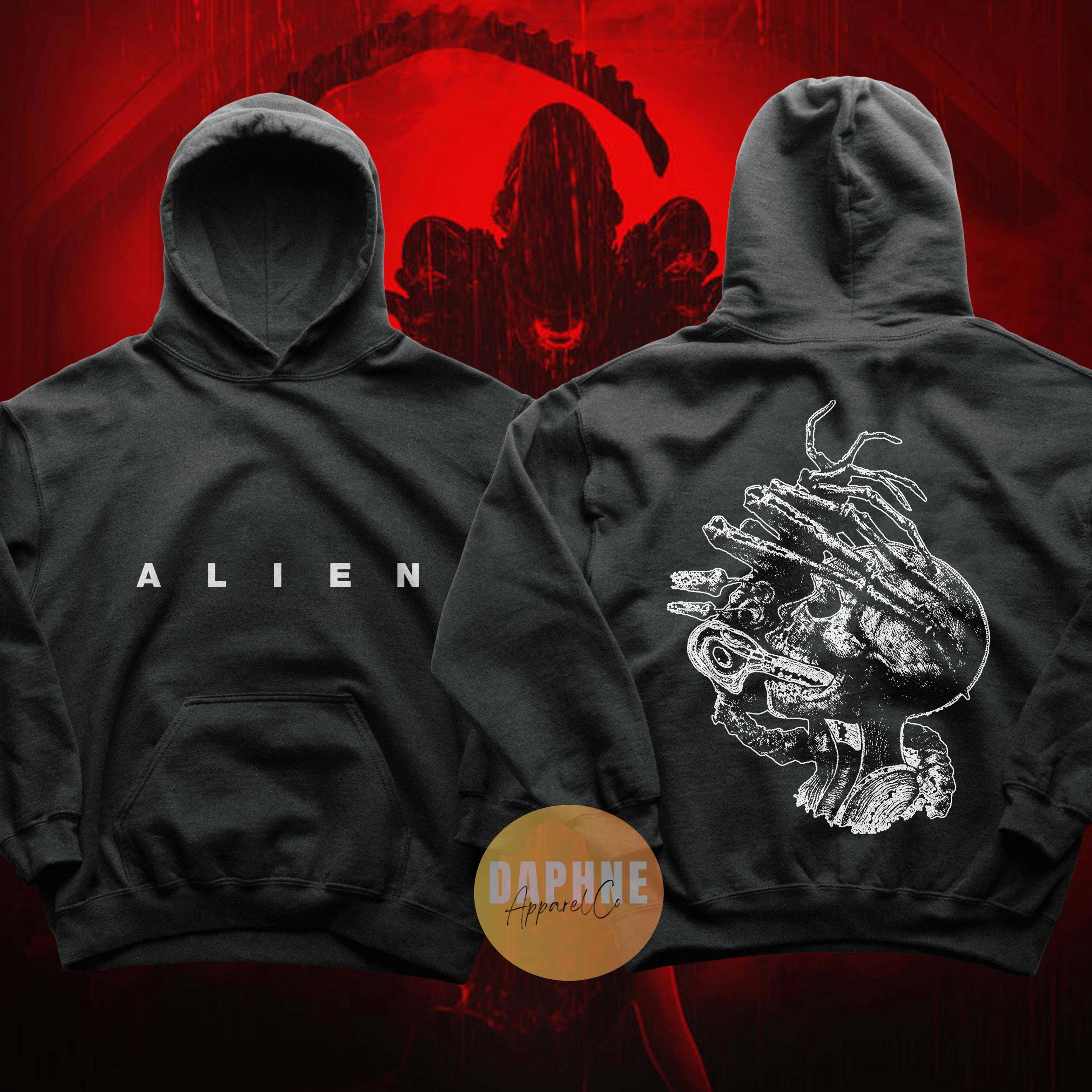 2 Sided Vintage Alien Hoodie | Retro Sci-Fi Unisex Hoodie - Walmart.com
